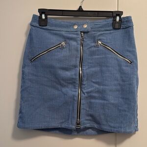 Rag & Bone Blue Corduroy Mini Skirt